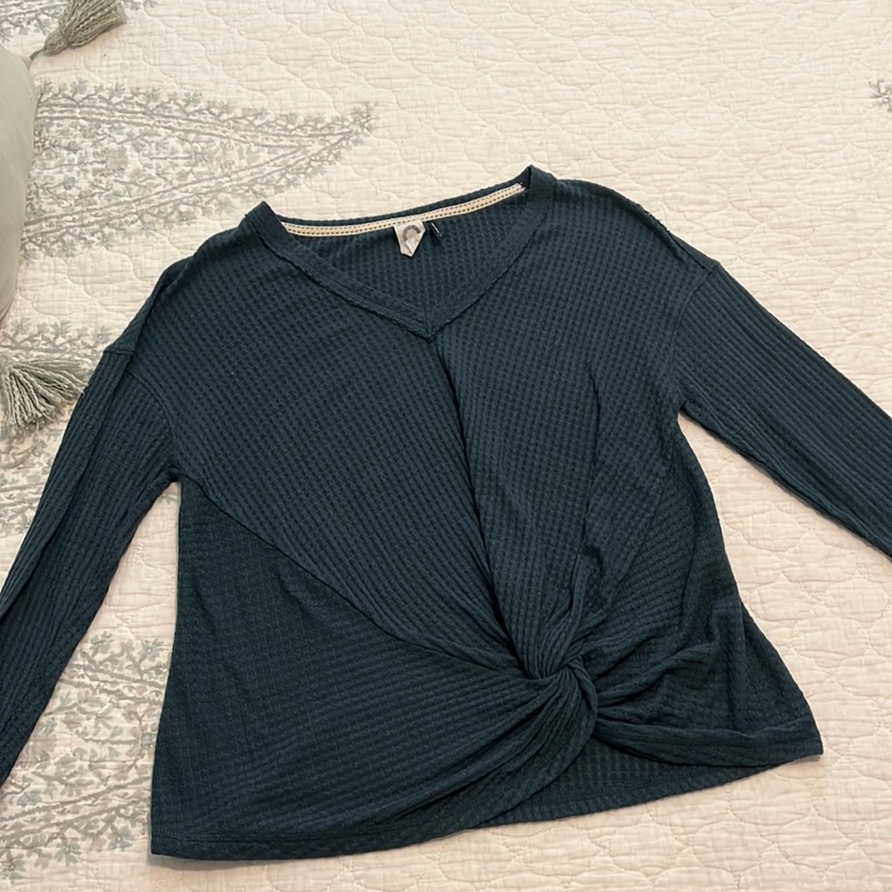 Teal Anthropologie Sweater